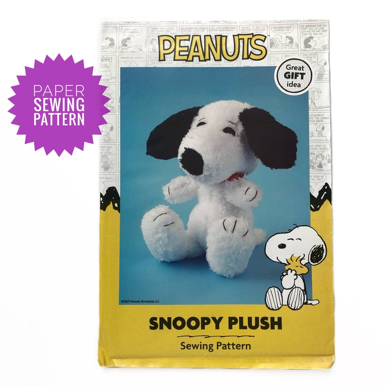 Paper Sewing Pattern, Snoopy Cuddly dog toy pattern,  New and Unopened