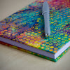 A5 Hardback Lined Notebook with full cloth colourful batik cover