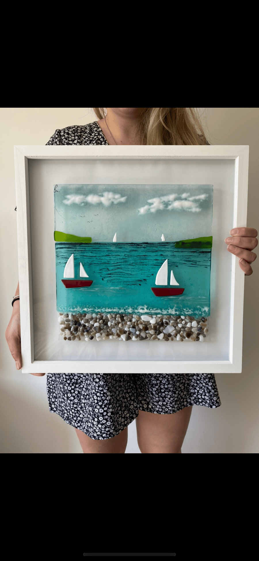 Fused glass sailing days 