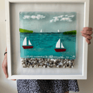 Fused glass sailing days 