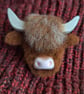 Highland Coo Felted Brooch - Image 3
