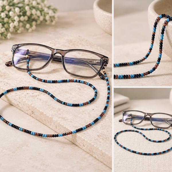 Turquoise Handmade Glasses Chain