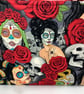 Day of the Dead tote bag, Gothic shopper, handmade in Sussex - Image 6