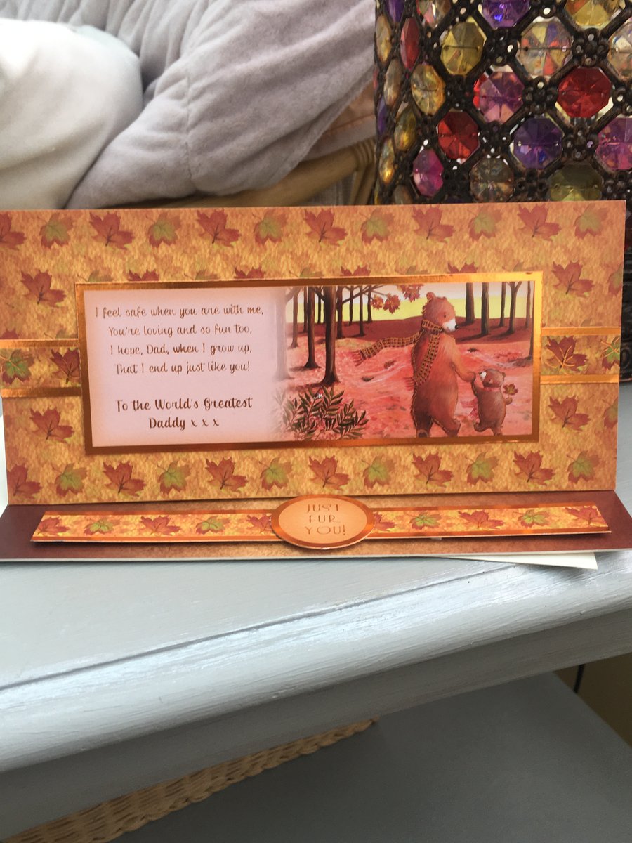 Worlds greatest Daddy Bear and cub Father's day or birthday card