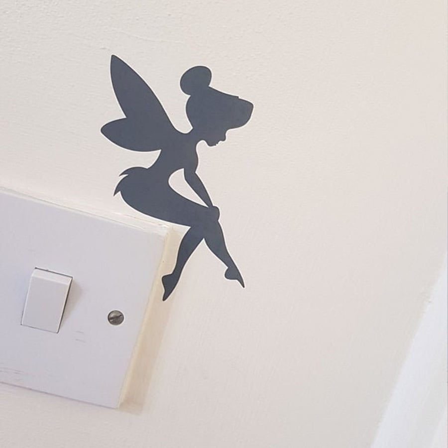 TINKERBELL LIGHT SWITCH Removable Vinyl Wall Decal Stickers Home Decor Art