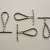 4  Sets Tibetan Silver Toggle Clasps