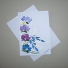 original hand painted floral greetings card ( ref FA 209 P3 )
