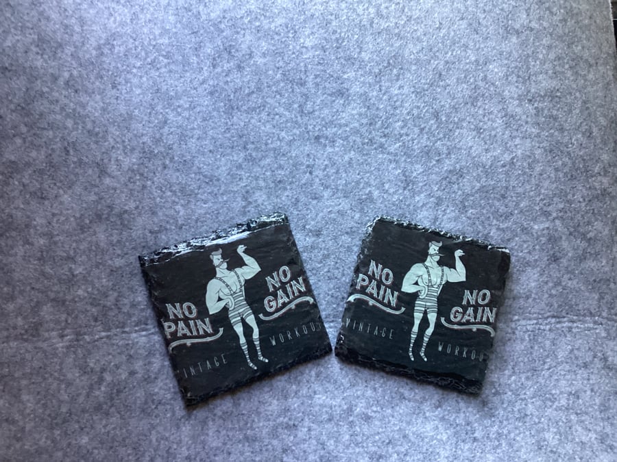Decoupage slate coasters x 2