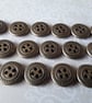 9 16"   15mm   24L Antique Brass buttons - Image 2
