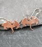 Dragon earrings in copper with sterling silver ear wires - Image 4