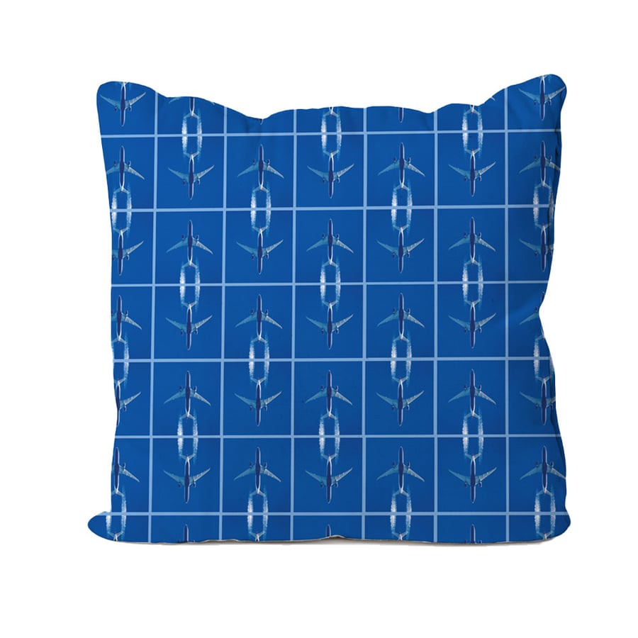Handmade Aeroplane Design Cushion-Aeroplanes. Size 40x40cm- (16"x16") CUS237