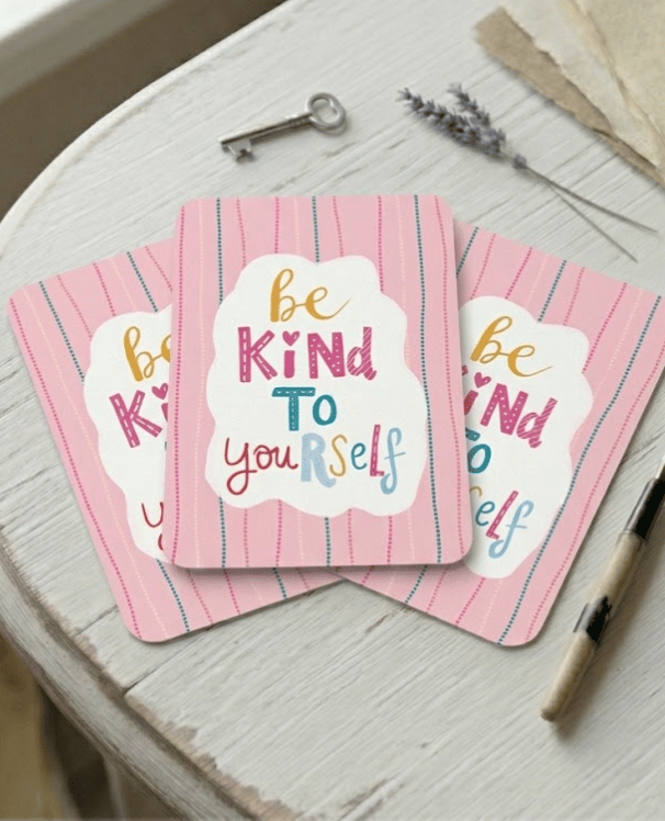 Be Kind to Yourself - Positive Quote Postcard & Motivational Art Card