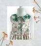Midi Length Tiered Swing Dress with Apple Blossom Print. Age 4-6yrs - Image 5