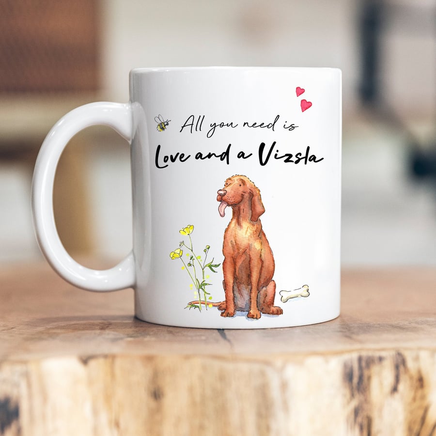 Love and a Vizsla Ceramic Mug