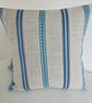 Blue Striped cotton cushion covers 