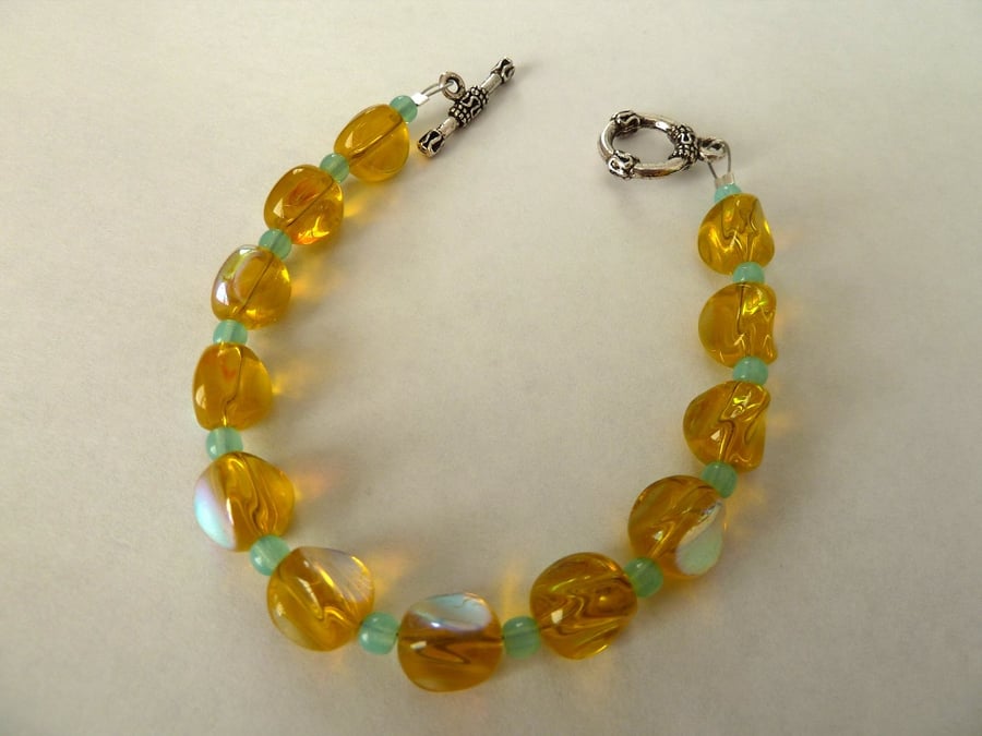 yellow nugget bracelet