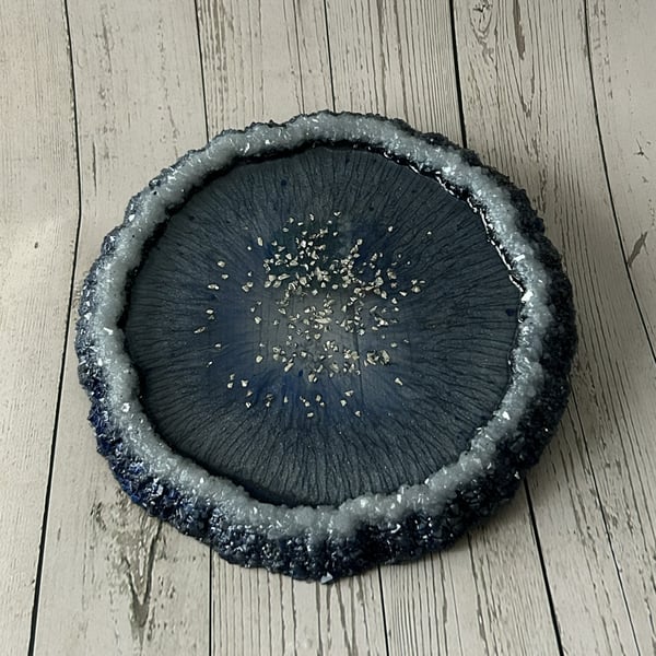 Resin Tray Drusy Edge Catchall, Trinket & Candle Holder - Drusy Dreams