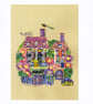 Little and Large -  A4 print of a collage made from postage Stamps - Image 1