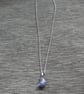 Crescent Pendant Gemstone on Silver Chain - Image 3