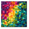 118C Cross Stitch Pattern Kaleidoscope Geometrical squares Rainbow Truchet 