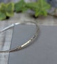 Sterling Silver 2mm Hammered Round Bangle - JBJ5025