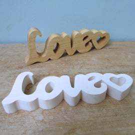 Chunky Freestanding Wooden Love