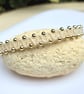 Ivory and Gold Macrame Bracelet - 14ct gold filled, Adjustable  - Image 7