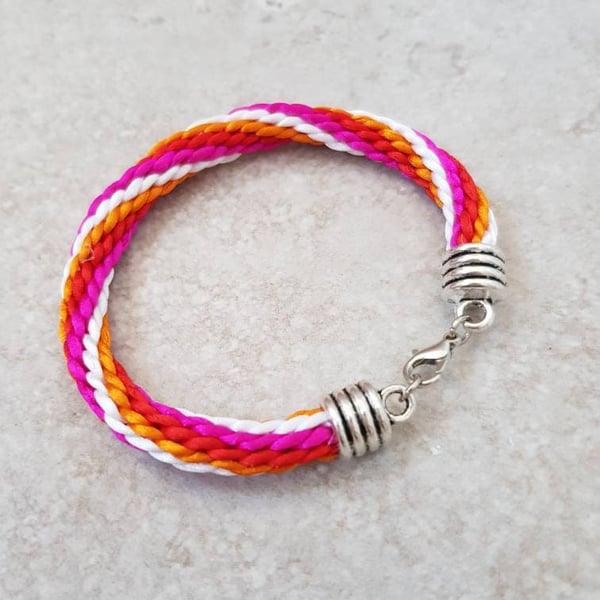Lesbian Bracelet, Lesbian pride flag, LGBT Jewellery