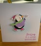 Modern Skating Penguin Christmas Card - Image 2