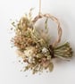 Small neutral natural dried flower rattan wreath hoop hanging - Image 3