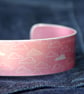 Cloud pattern cuff bracelet pink