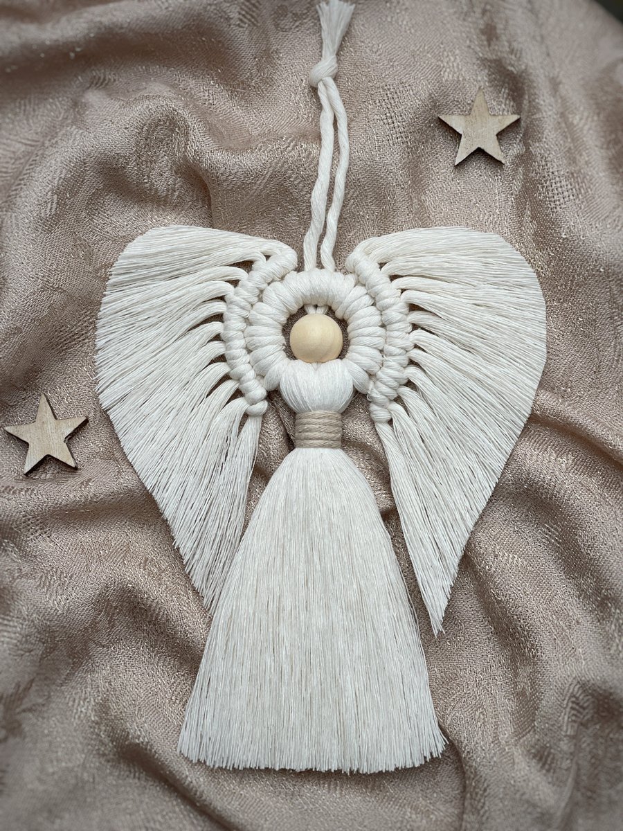 Christmas Angel Decoration - Macrame Angel - Eco-Friendly Christmas Gift