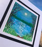 Lakeside view in moonlight Blank Any Occassion Card - Image 4