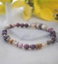 Labradorite & amethyst stretch bracelet  - Image 1