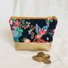 Zipped Coin Purse, Pretty Zip Purse, Small Coin Purse, Zipped Pouch, Gift Ideas.