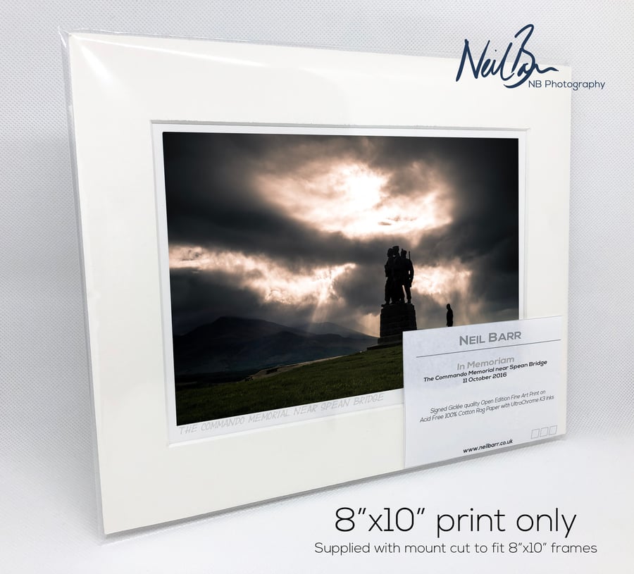 Commando Memorial Spean Bridge Scotland - A5 (10" x 8") Unframed Print