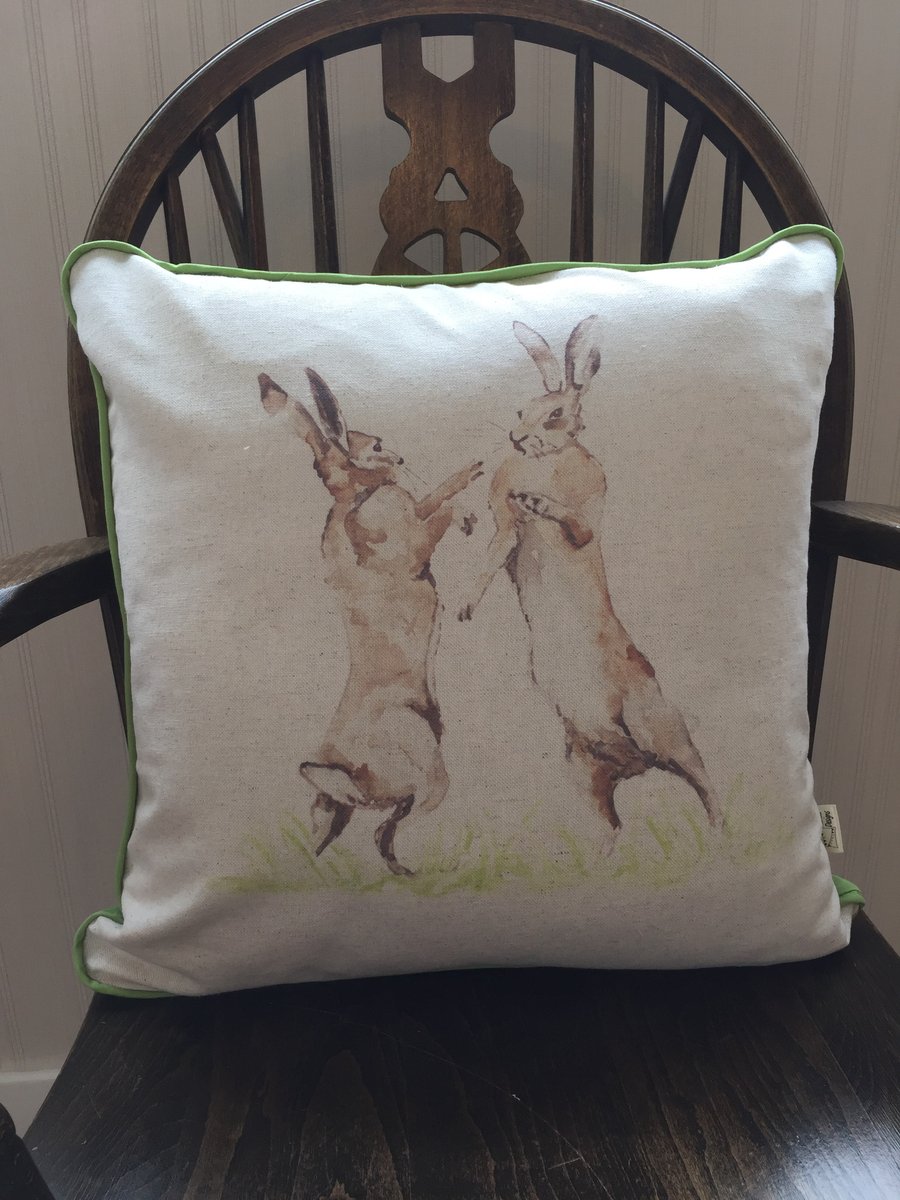 Dancing Hares Cushion, Scatter cushions, Inc Cushion pads