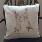 Dancing Hares Cushion, Scatter cushions, Inc Cushion pads