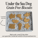 Dog under the Sea treat box, Homemade sea life biscuits 