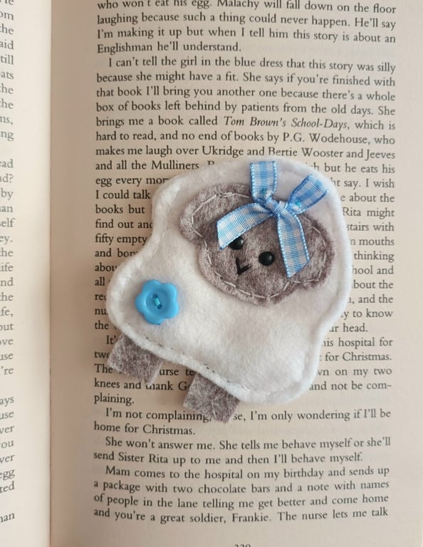 I love EWE (white) Spring lamb (blue) bookmark,letterbox gift