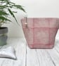 Hand Printed Linen Wash Bag, Toiletry Bag, Accessory Bag
