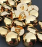 15mm 24L Quatre dome Gold shank button - Image 4