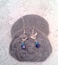 Silver Bird and Blue Crystal Earrings, Blue Earrings, Gift for Her, Bird Earring - Image 2