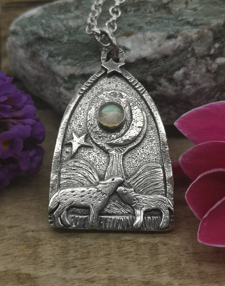 By the Moon, Wolf Pendant 