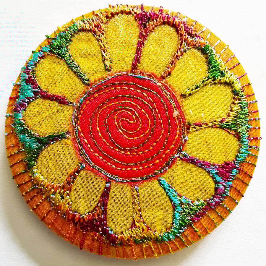 Flower Pocket Mirror 58mm Fabric Pocket Mirror Handbag Accessory