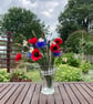 Paper Cornflower and Poppy Wildflower Bouquet - Image 5