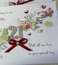 Personalised 21st Birthday Card Gift Boxed Daughter Granddaughter Any Age 18 30  - Image 2