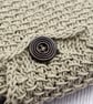 Hand knitted pouch in beige - Image 4