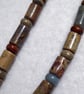 Sterling Silver & "Onyx Marble" (Jasper) Gemstone Necklace 24 inches long - Image 5