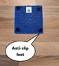 Coaster with anti-slip feet - blue, purple, and green mix (Pattern 1) - Image 4